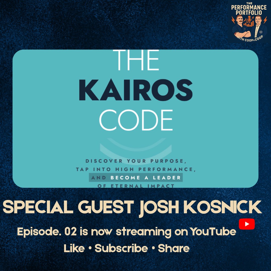 PerformancePF_'s tweet image. Ep 02: The Kairos Code with Special Guest Josh Kosnick
The Performance Portfolio Podcast with Coop &amp;amp; Coop
Where high performance meets financial empowerment.

🎯 Tune in.
✅ Subscribe.
💡 Perform better everywhere.

Watch now on YouTube: youtu.be/SSXAAnaSD0A