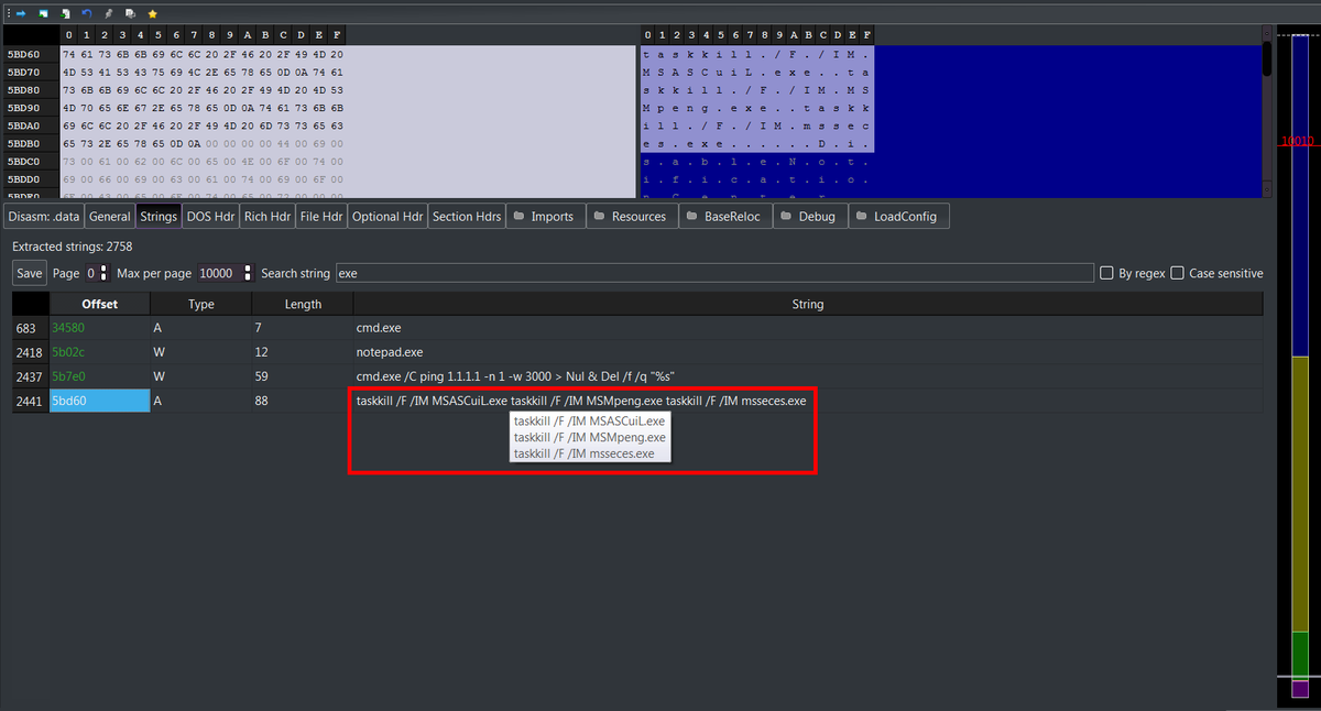 clibm079's tweet image. Couldn’t resist taking another look — PE-Bear’s string hover preview is pure design insight from real analysis work.💙