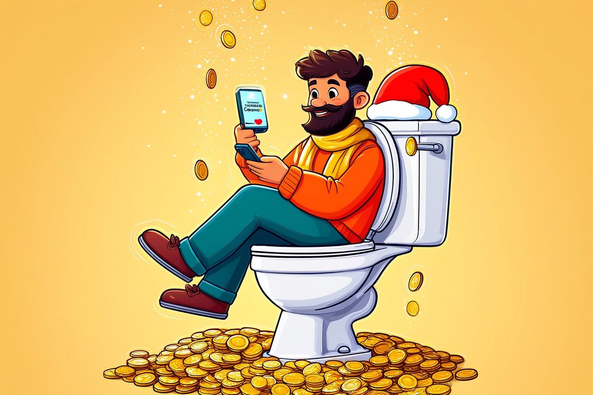 ChrizzmasOnly's tweet photo. santa said “shoot for the stars” — so i did… from the toilet 🎅🚽🌌 #chrizzmas #y2kcore #tokyofashion #visualchaos #solana https://t.co/pTl55Yq0qr