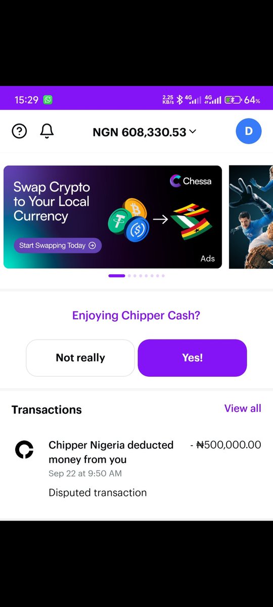 Williams3009's tweet photo. @chippercashapp 🔥Stay far away from ChipperCash 

They deduct money without customer's consent!!
@GuardianNigeria @cenbank @SaharaReporters https://t.co/6sYDhJYK5Y