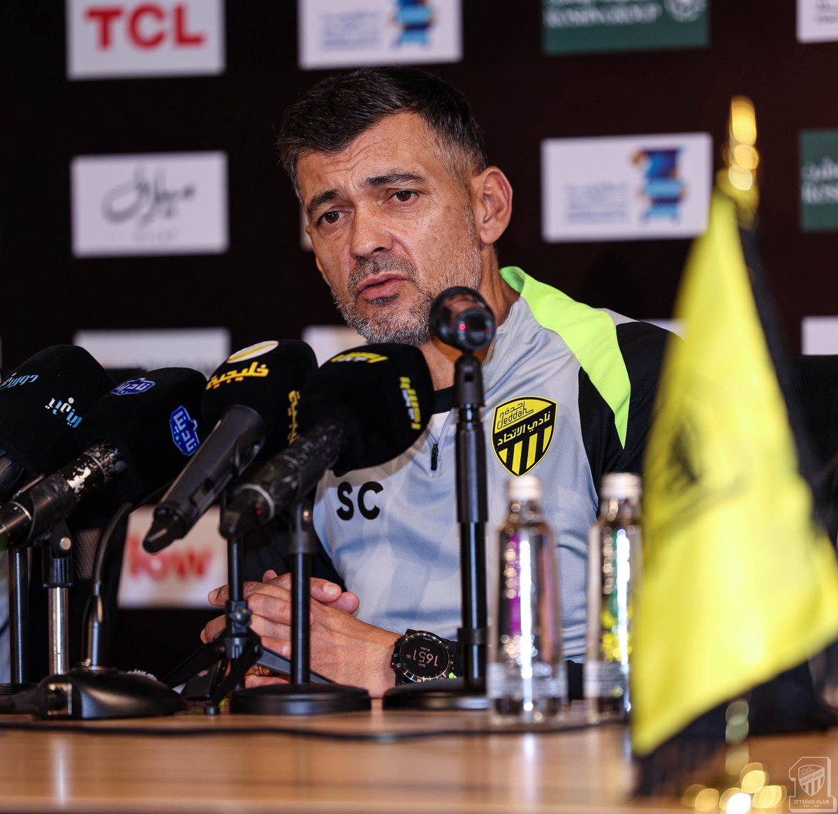 ittihad's tweet photo. 📝| حديث المدرب البرتغالي كونسيساو عن #ديربي_العروس في المؤتمر الصحفي ⚽️🎙️ https://t.co/PhehJVFDsk