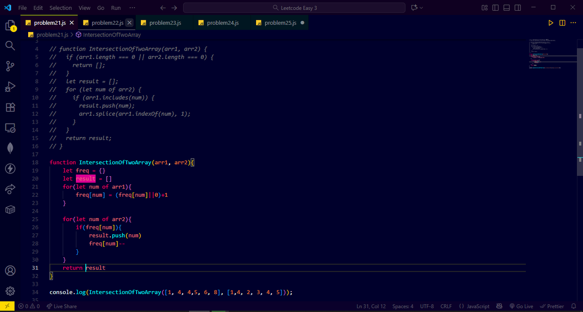 CoderAnand's tweet photo. Day 46 of learning DSA 💻
Solved 5 easy problems today and feeling the progress bit by bit!
Small steps every day lead to big results 🚀
#Day46 #DSA #Coding #JavaScript #LeetCode #DevJourney #ProblemSolving https://t.co/vYkC8smYgD