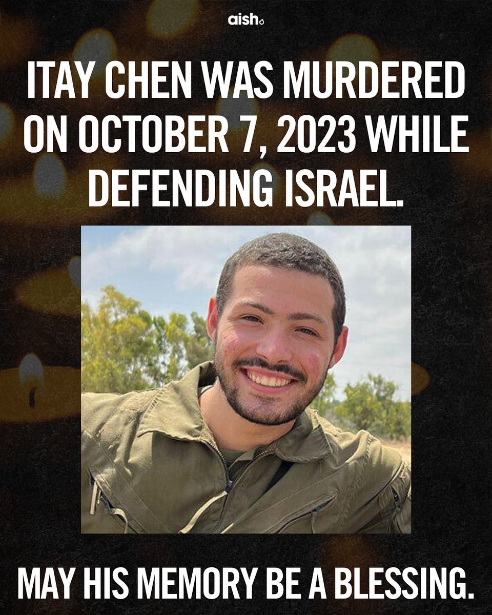 JOI_denver's tweet photo. Itay Chen gave his life defending Israel. 💔🇮🇱

On October 7, he wasn’t supposed to be on duty. He had switched shifts with another soldier so he could attend his brother’s Bar Mitzvah (Jewish coming of age ceremony) the following week.

#Jewish #Israel #LetThemGoNow https://t.co/ugvmcA6aHs