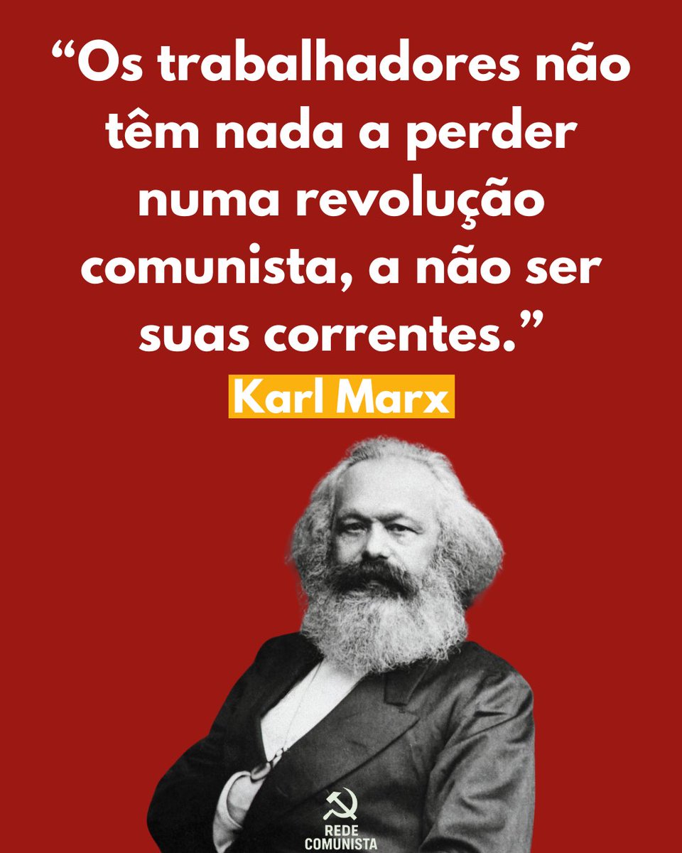 rede_comunista's tweet photo. "Os trabalhadores não têm nada a perder numa revolução comunista, a não ser suas correntes." - Karl Marx

🔧 Se você acredita no trabalho desenvolvido pela Rede Comunista, apoie nossa construção coletiva: https://t.co/kkBqd0BtcF https://t.co/5TSGyrij1X