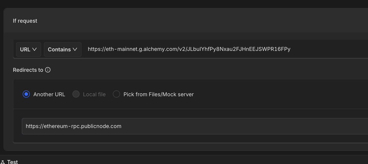 ShawnThread's tweet image. Stable存款需要签名，不要从合约端直接调用。
目前官方网站的rpc宕机了，想签名的话，提供一个修改前端rpc的方法：

1：chromewebstore.google.com/detail/request…  下载前端修改post url的插件 这个插件安全的。 

2.添加规则，看图，把
eth-mainnet.g.alchemy.com/v2/JLbuIYhfPy8…
这个rpc换成可用的rpc：
ethereum-rpc.publicnode.com…