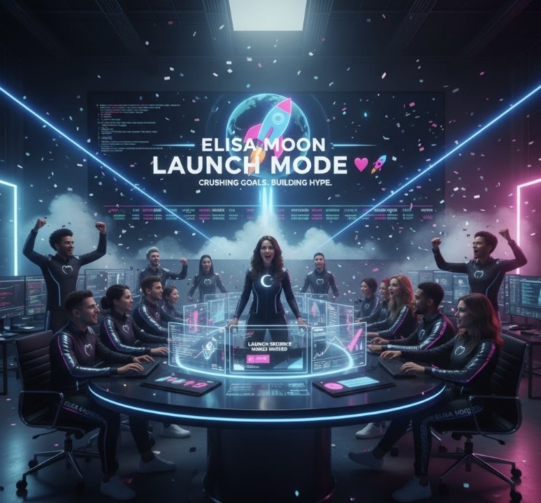 ElizamoonUST's tweet image. 🏢🔥 Team Elisa Moon is LOCKED IN! 🚀 

Assembled in HQ, we&apos;re prepping for LAUNCH MODE !🔥💖 
Crushing goals, building hype, and getting ready to take the crypto scene by storm. 🌟 

#ElisaMoon #LaunchMode #CryptoTeam 
#PumpFunLaunch #memecoin  #Solana  #Retweet