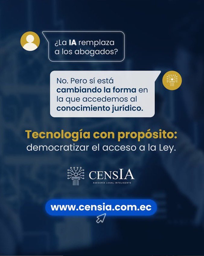 En CensIA usamos IA para responder más rápido y con precisión,
siempre con criterio humano detrás y normativa legal ecuatoriana al día.

Somos la primera herramienta con IA para consultas legales laborales y tributarias en Ecuador, respaldada por Census Consultores.