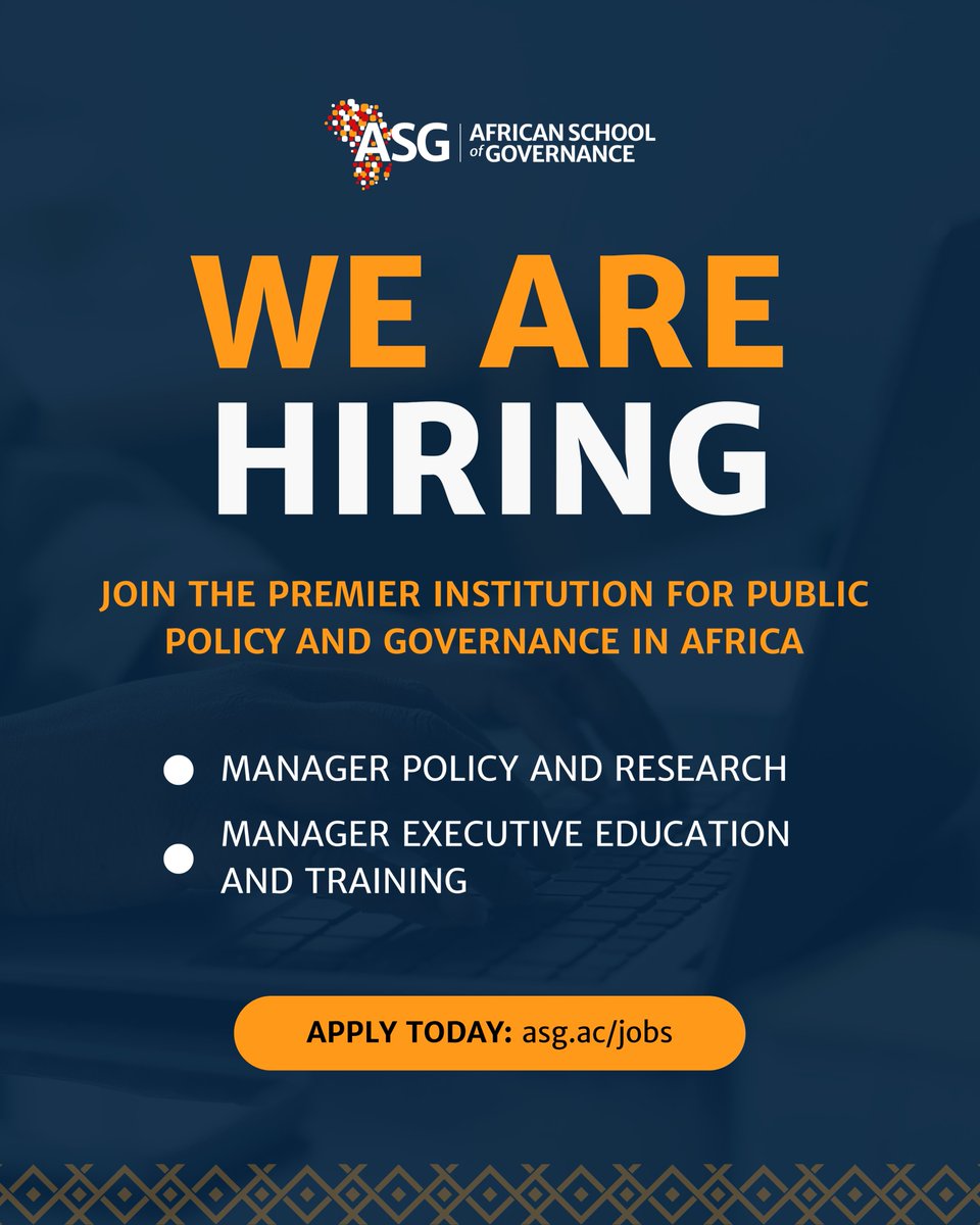 African School of Governance (ASG) tweet media