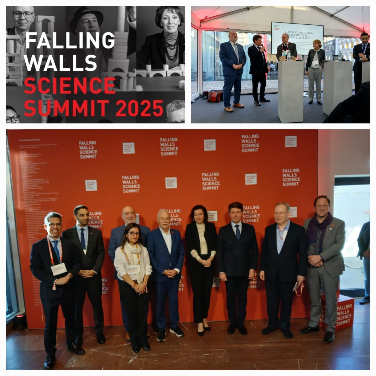 CZinBerlin's tweet photo. Velvyslanec Jiří Čistecký vystoupil v rámci panelu "Can science pave the way for peace?" a přivítal se se spolkovou ministryní pro výzkum @DoroBaer na zahájení @Falling_Walls #ScienceSummit25 v Berlíně. https://t.co/AdTKt0rXQK