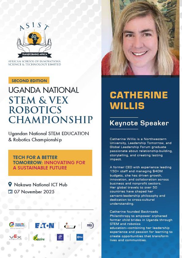 JKabajungu's tweet photo. Meet Keynote Speaker for the @YoungEngneersUG Pan African STEM & Robotics Championship!
A true trailblazer in innovation and education, set to inspire Africa’s brightest young minds with insights that spark creativity and fuel the future of STEM!
#UgRobotics2025Updates https://t.co/7Q14x4qSaJ