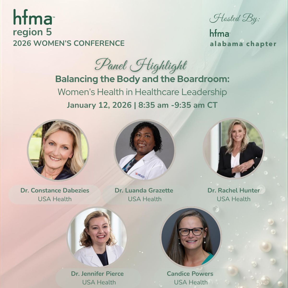 🩺We’re bringing wellness to the forefront at the HFMA Region 5 Women’s Conference!

📅 Monday, January 12th, 2026
⏰ 8:35–9:35 am CT
📍 The Battle House Hotel | Mobile, AL

🔗 Register today!: web.cvent.com/event/fc3cd25a…

#GulfCoastGritGraceGratitude #WomenInLeadership #HFMA