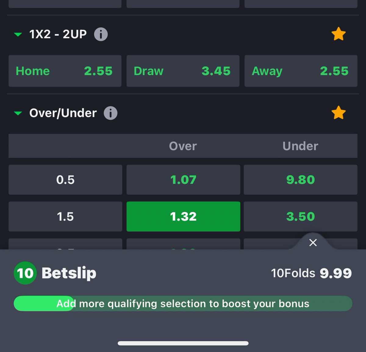 I say make I try football as Europa many 
10 games I never even see 50 odds if it was basketball this will b 150 odds already