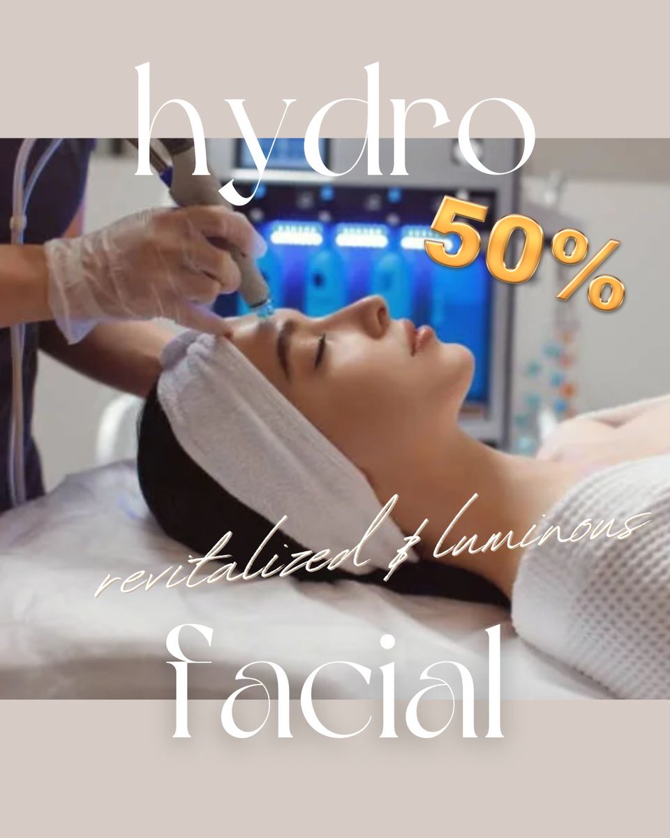 Reveal your smoothest, freshest glow yet!✨ Now with 50% discount😍
The 60-minute Hydrofacial of ClaraCuadros deeply cleanses, purifies, and hydrates your skin. Microdermabrasion, LED Mask &amp; vitamins for luminous results!
Now 50% off!
Get your coupon today dushideals.com