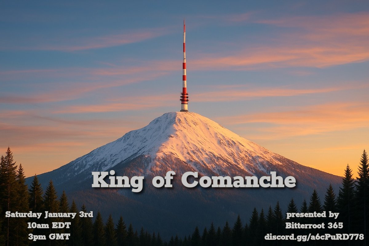 Dcypled's tweet image. Oops, it is on Comanche Mountain not Crowe Mountain. 5 teams of 5 vie, fight and capture the Candy Cane platform at the end of 4hrs! It's going to be a crazy action packed event and YOU can be a part of it!
docs.google.com/forms/d/e/1FAI…