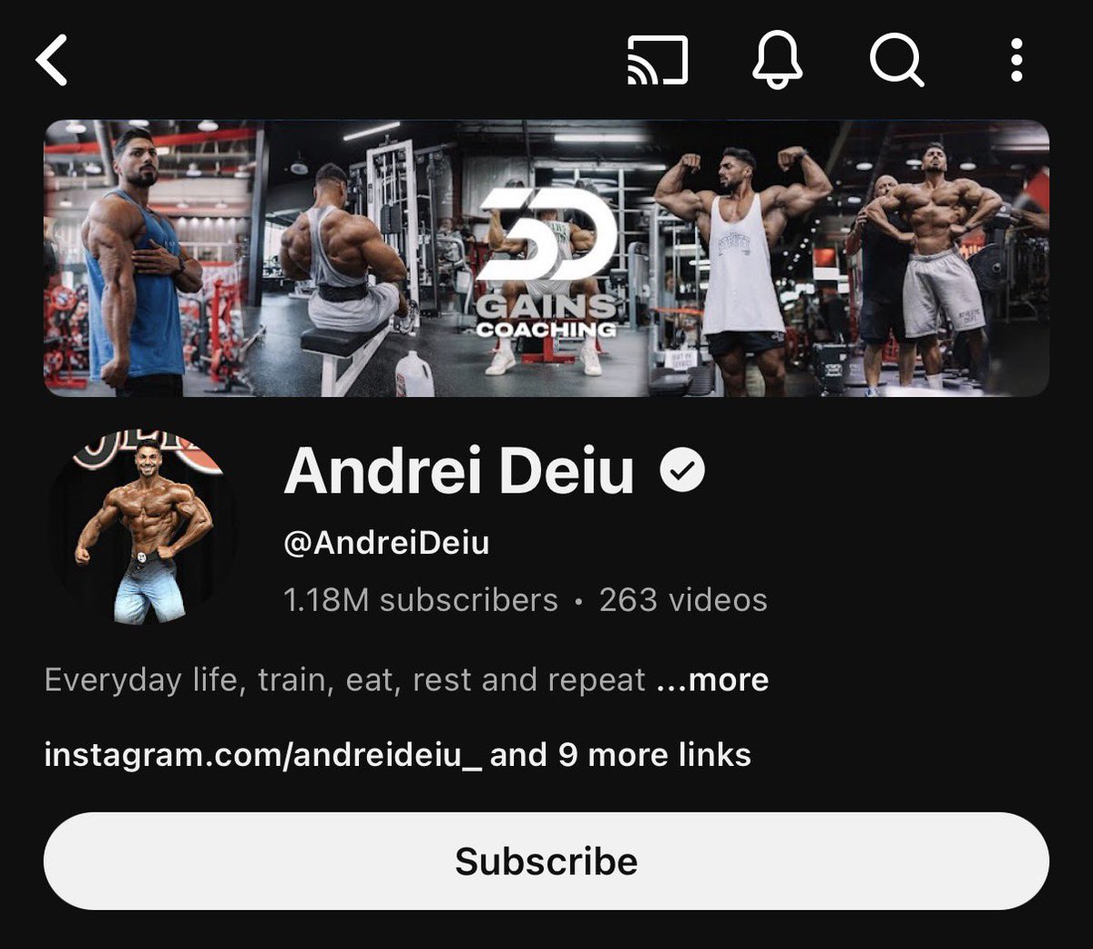 This profile appears to be a fake account to funnel clicks to the YouTube link in the bio 

All the pictures and videos have been ripped from Andrei’s verified IG account and reposted on the non-verified X account with different captions and dates 

Andrei has a link on IG to his