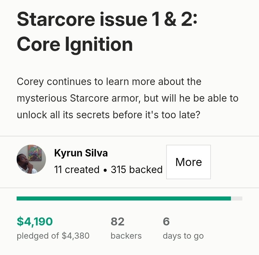 Alright my Starcrossed friends.
Things are getting dire as we get closer to the goal.
If you've been waiting to back the Starcore issue 1 &amp; 2 campaign. Now is your chance. 
Get your hands on this out of this world adventure series today
Dont hesitate go to kickstarter.com/projects/wildf…