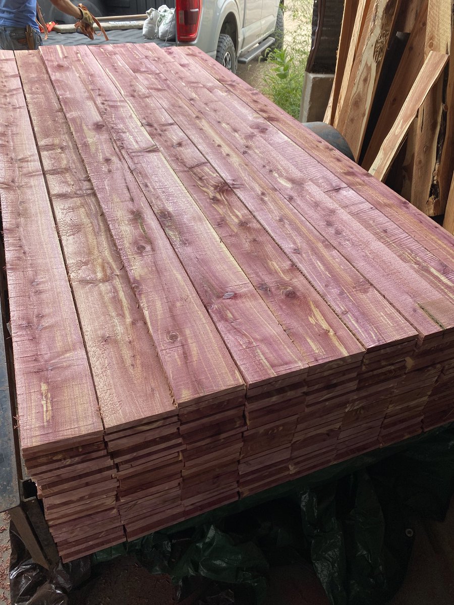boholumberjack's tweet photo. Cedar Post &amp; Lumber ready for cladding and porch project https://t.co/FinEoZ5ELK
