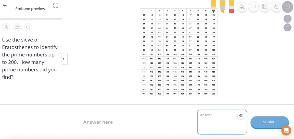 maryekemper's tweet image. I&apos;ve decided to share my journey, diving into @MagmaMath with my students. 

Today, I am teaching about prime and composite numbers, so it seems like a perfect opportunity to see their thinking when they explore the sieve of Eratosthenes!

#AppleDistinguishedEducator
#iteachmath