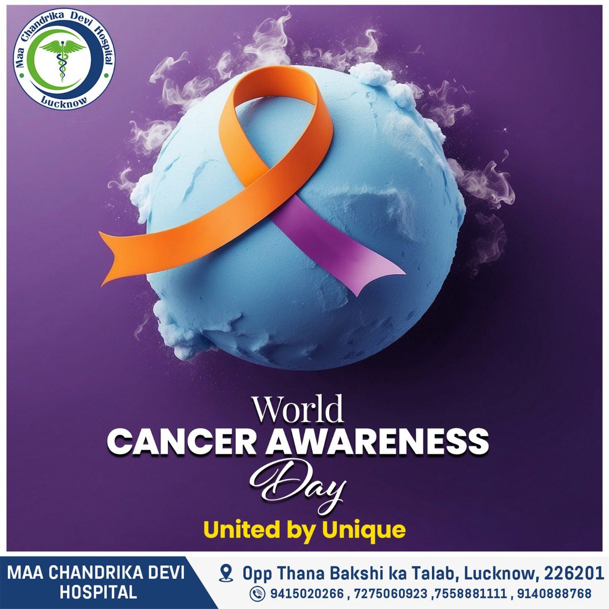 MaaDevi83419's tweet photo. 🎗️ A Day to Remember. A Cause to Support.
Cancer touches lives—but so does courage.

Let’s light up the path of awareness, empathy, and action 💫

#WorldCancerAwarenessDay #CancerAwareness #LightOfHope #TogetherAgainstCancer #BestHospitalinLucknow #HospitalNearMe #BKT #Lucknow https://t.co/eHeDJCkTAd
