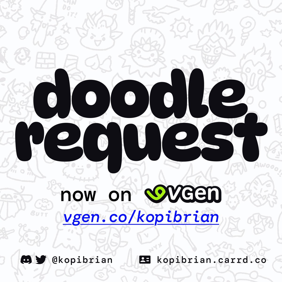 Hey! I will be available for doodle request! Check the link below.💩
Hopefully all the time during weekdays, if I'm on waitlist status that means I'm taking a quick break for a day or two.