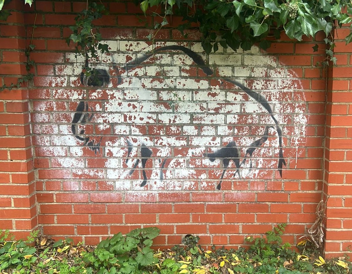 TetZoo's tweet image. Check out this fine #Pleistocene-themed wall art photographed by my buddy Paul Stewart in Kennington, Oxford