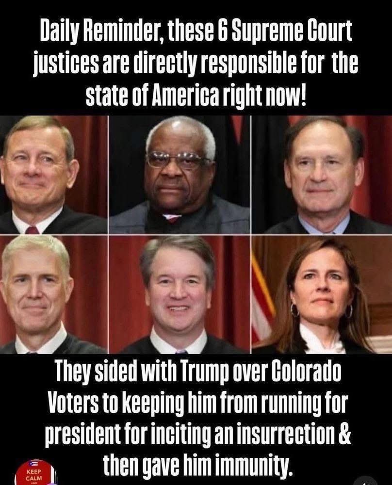 BiatchDulce's tweet image. Daily Reminder🚨 
#SCOTUSIsCorrupt 
Bought and paid for by the Trump. (Probably Musk too)