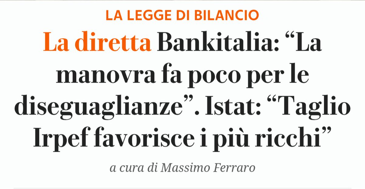 Ora decidiamoci, perché non funziona che citiamo l'Istat nelle card solo quando conviene. Idem per Bankitalia direi.
O no?
#governoMeloni