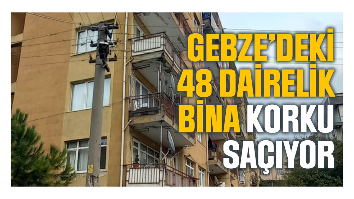 Gebze’deki 48 dairelik bina korku saçıyor
kocaelibarisgazetesi.com/gundem/gebzede…