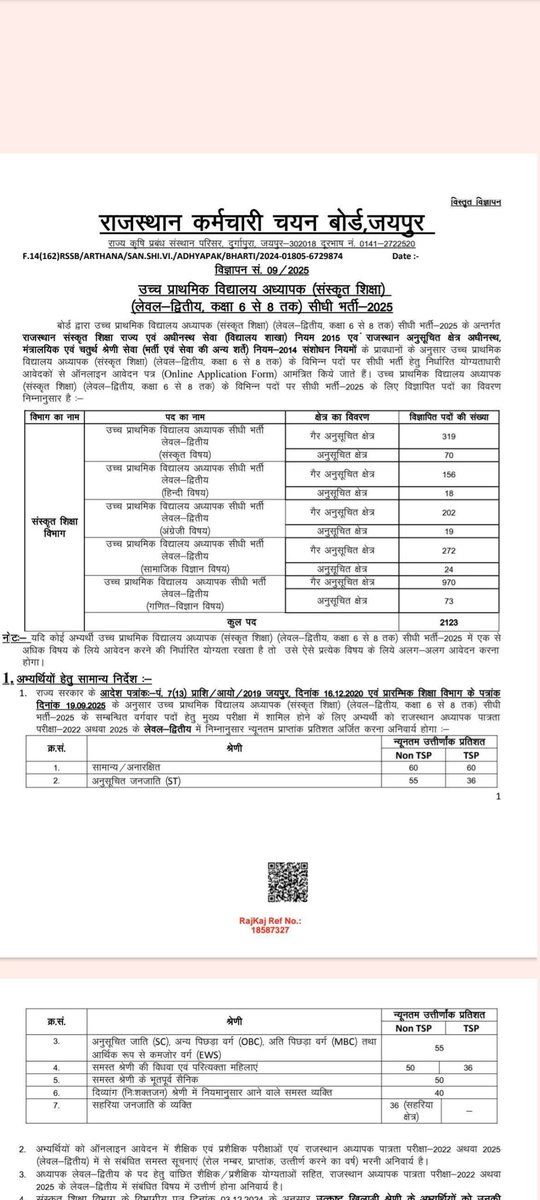 धन्यवाद राजस्थान सरकार जो आपने थर्ड ग्रेड भर्ती मे 2123 पद निकाल कर इतिहास रच दिया🙄
ऐसा ही इतिहास 2028 मे राजस्थान का युवा आपका धन्यवाद ज्ञापन करेगा ...🙏
#थर्ड_ग्रेड_में_पद_बढ़ाओ
<a href="/BhajanlalBjp/">Bhajanlal Sharma</a> <a href="/madandilawar/">Madan Dilawar</a>
<a href="/RajCMO/">CMO Rajasthan</a> <a href="/DrKirodilalBJP/">Dr. Kirodi Lal Meena</a>

REET / 3rd Grade भर्ती का इतिहास (Year-wise
