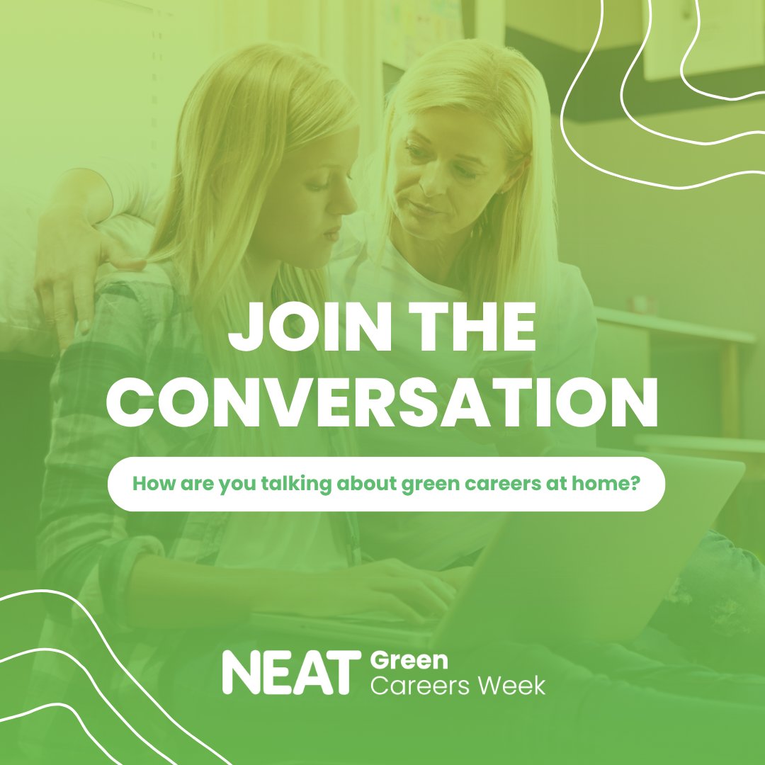 centralwalkerce's tweet image. 💬 Join the conversation! Talk about green careers at home 🌿 #NEATGreenCareersWeek #ParentsInEducation 🔗 neat.org.uk/neat-goes-gree…