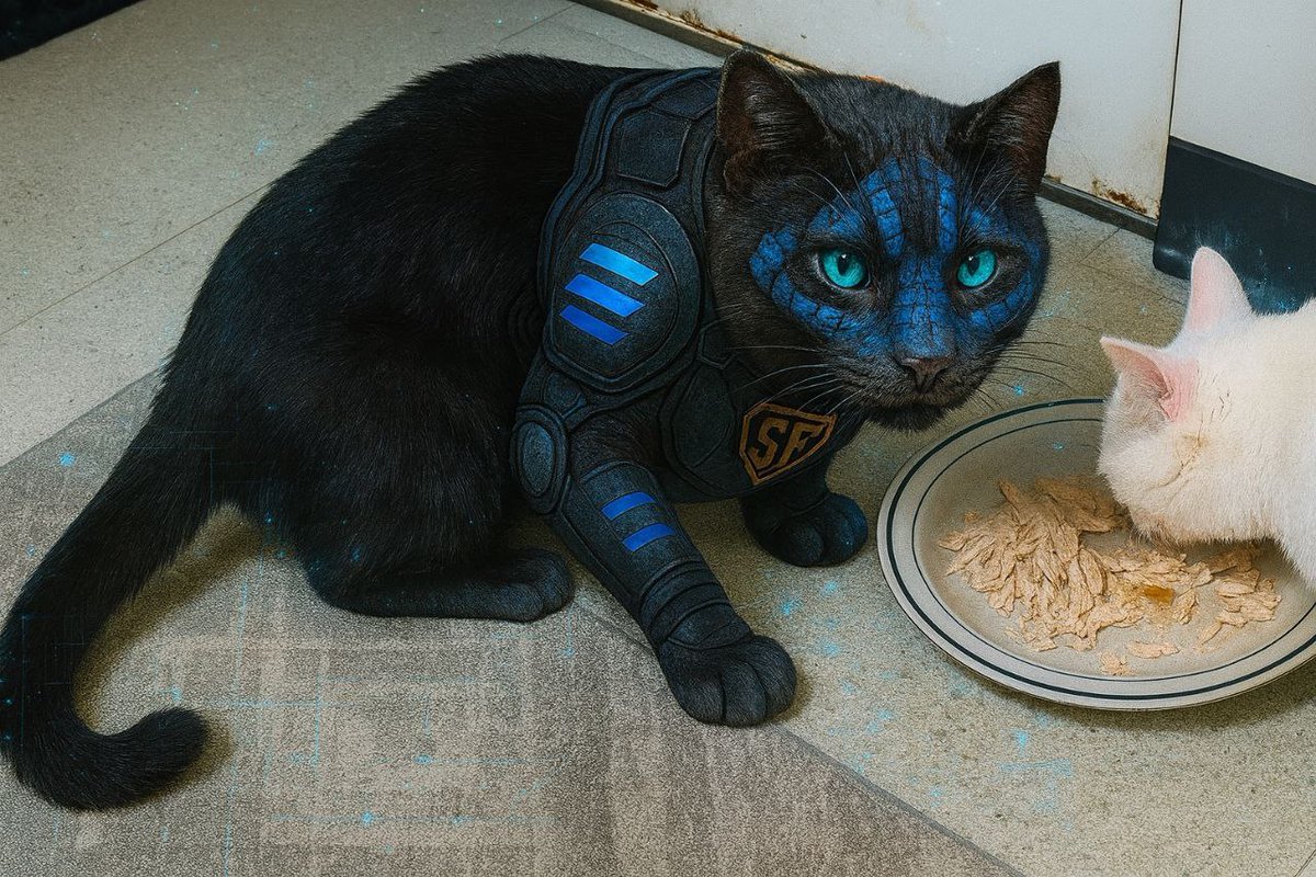 STRYK_Media's tweet photo. The rebrand is so sharp it made my scratching post nervous 🐱 🪵 💥  

STRYK Force is leveling up  

🐈‍⬛💎 Linktree: https://t.co/VlF2id2Ey8  

#STRYK #TreatTime #Flip https://t.co/klWKJkLZ7Y