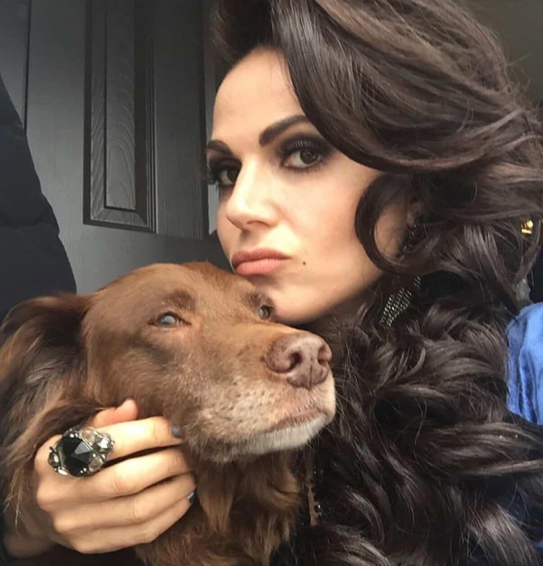 catiavacardoso's tweet photo. A #TBT of a photo of Lana Parrilla posted on October 19, 2016 on the old Twitter: "Love is weakness... It may be, but it's damn worth it! With #mybabygirl #bestcompanion Also #mascot of #onceuponatime who loves all #evilregals too..." 🐶 #LolaParrilla @LanaParrilla #lanaparrilla https://t.co/Voa5azU4BO