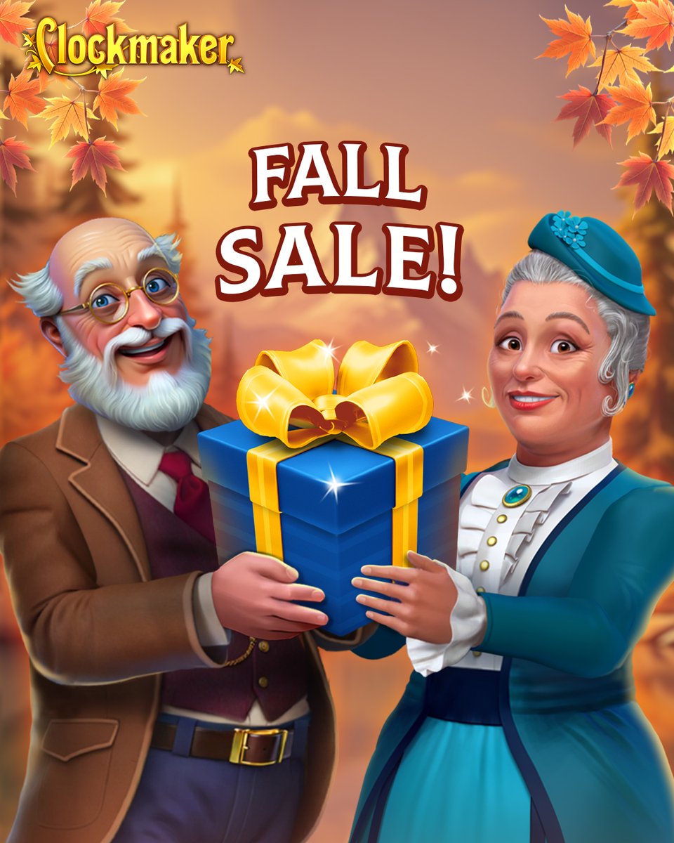 ClockmakerGame's tweet image. 💝 𝐂𝐨𝐳𝐲 𝐮𝐩 𝐰𝐢𝐭𝐡 𝐧𝐞𝐰 𝐝𝐞𝐚𝐥𝐬 𝐢𝐧 𝐂𝐥𝐨𝐜𝐤𝐦𝐚𝐤𝐞𝐫! ➡️ play.belka-games.com/twi

Make this fall even sweeter with a special sale you won’t want to miss! And yes — 𝐞𝐱𝐭𝐫𝐚 𝐠𝐢𝐟𝐭𝐬 are included to make it truly worth it 😉

#mobilegaming #mobilegames