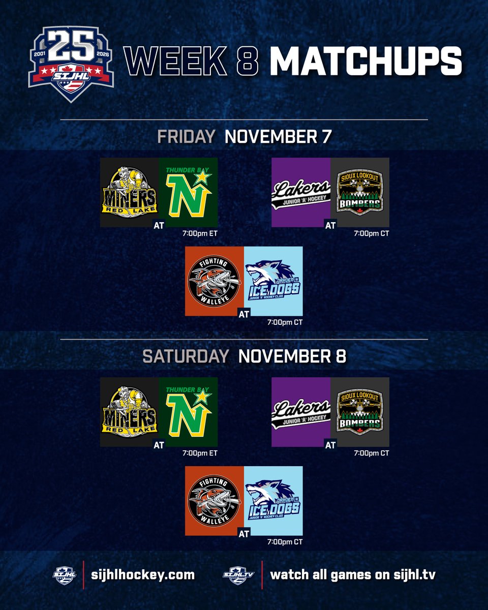 A look ahead to the weekend. 6 teams in action across Ontario.