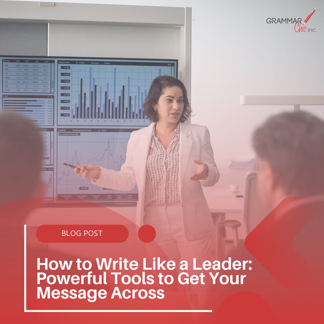 GrammarChicInc's tweet image. Strong leaders don’t just make decisions—they communicate with clarity and purpose. Learn how to write with confidence, authenticity, and impact in our latest blog. #Leadership #BusinessWriting #CommunicationTips ow.ly/QsHo50Xbl3R