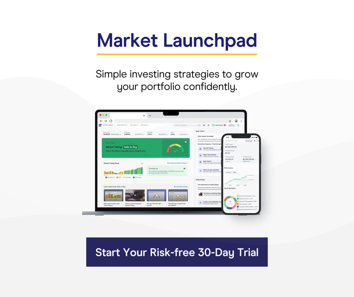 In volatile markets, timing is everything - and VectorVest’s Market Launchpad makes timing simple. Start your 30-day trial: vectorvest.com/market-launchp…