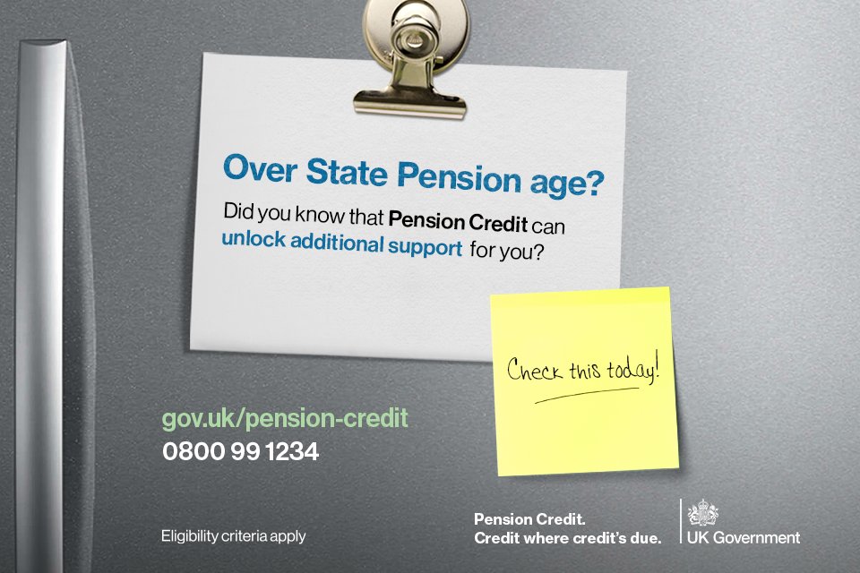 DWP stats show North Yorkshire has over £22milion (yes, £22milion) unclaimed Pension Credit.

Share and encourage anyone over 66 to check if they are eligible.