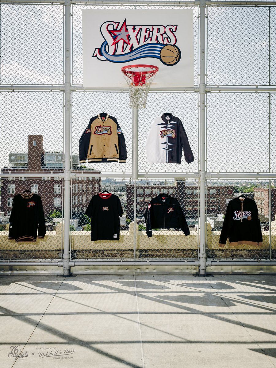 The Sixers are launching a 2001 era capsule collection with Mitchell &amp; Ness that goes on sale tomorrow at 10 am. Here’s a look: