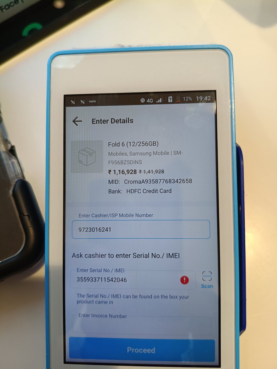abhi290481's tweet photo. @cromaretail One more way to fool customers, offer is available and card is working, but your system shows emi already active on the given IMEI. How is this possible https://t.co/zrRhchJ6JL