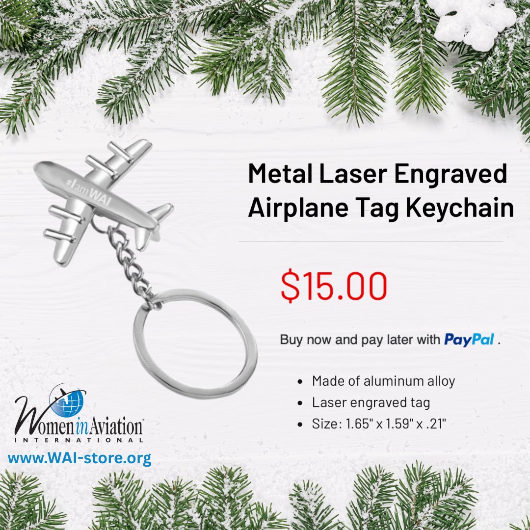 Shop WAI’s Metal Laser Engraved Airplane Tag Keychain, perfect for gifting or treating yourself. ✨❄️✈️

🛍️ Shop now: wai-store.org/wai-holidays-2… 
Order by:
• November 21 for International shipping
• December 3 for Domestic (U.S.) shipping
to receive your items in time for