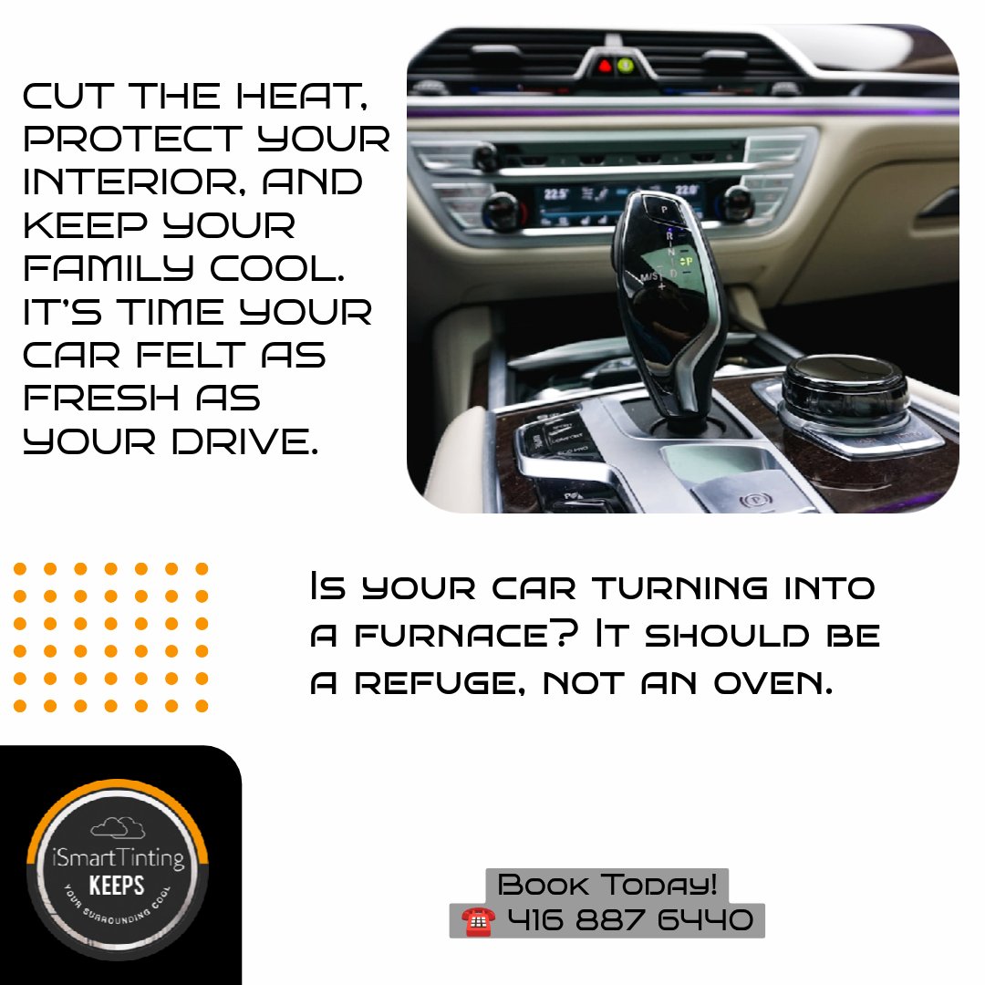 iSmartTinting's tweet image. Tired of a hot car? ❄️ Get Auto Tinting for cool rides, privacy &amp;amp; style! #CarComfort #HeatProtection #WindowTinting