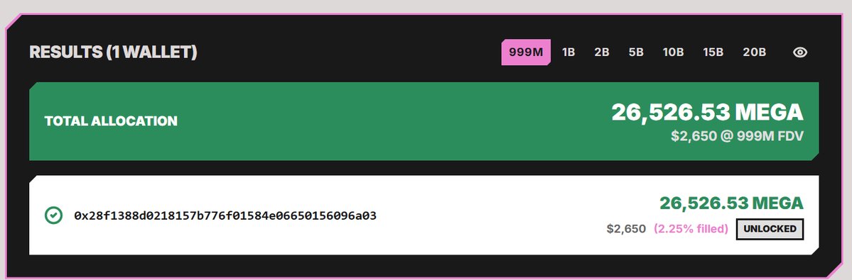 Thanks <a href="/megaeth/">MegaETH</a> only got min allo (+ echo round). Very happy with the process and transparency <a href="/NamikMuduroglu/">namik // mega-chef Σ:</a> <a href="/bread_/">BREAD | ∑:</a> 

Make Ethereum Great Again, on to the mainnet.