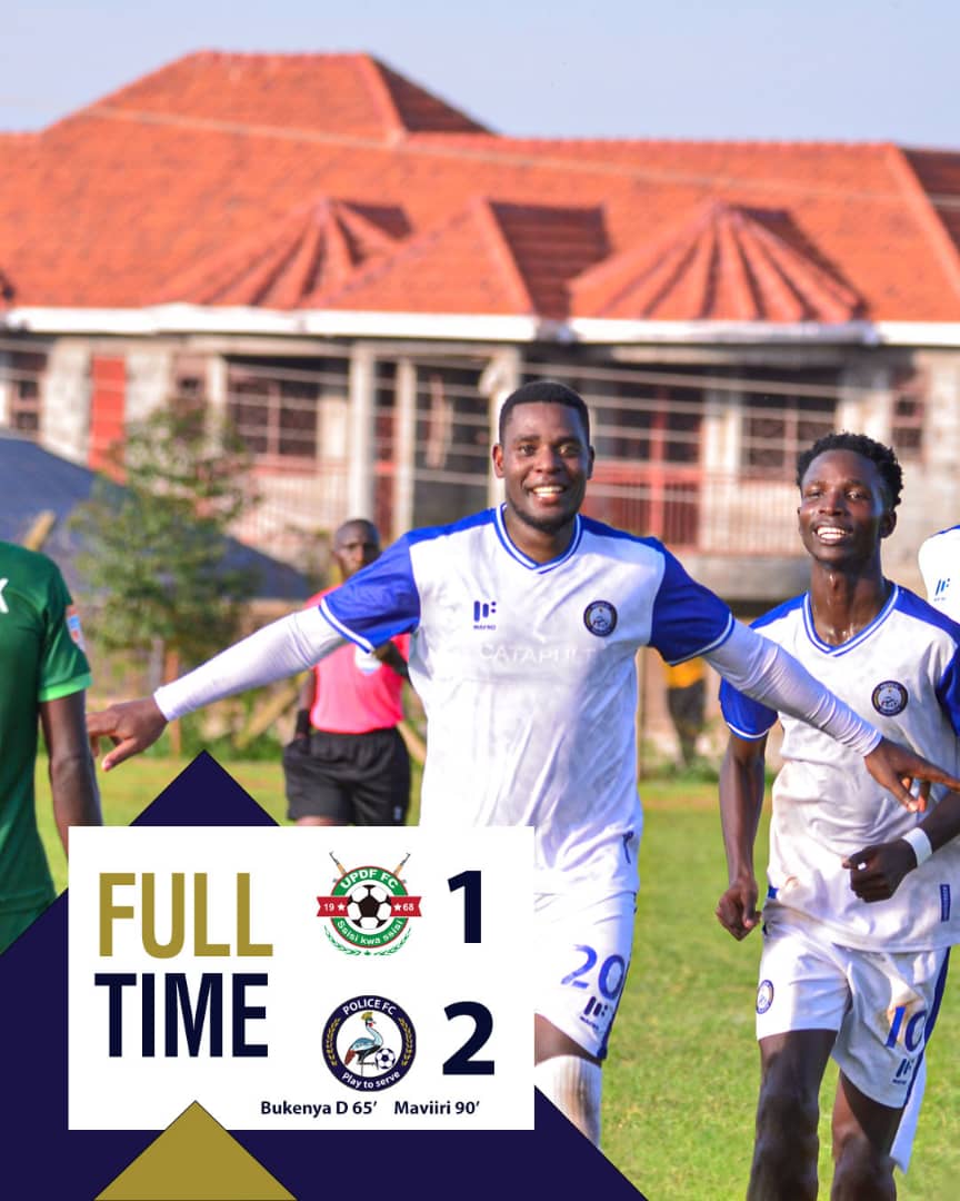 StarTimes Uganda Premier league 
FT | UPDF 1–2 POLICE
SC Villa Vs Kitara FC 8pm

#JonardPostUpdates