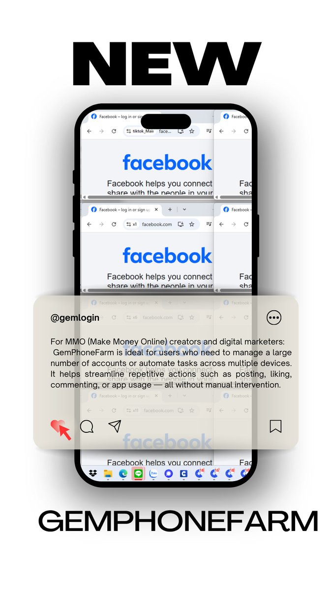 Shiba522239's tweet image. 📷 NEW: GemPhoneFarm
Take mobile automation to the next level!
Manage multiple accounts, automate Facebook or app activities, and control all your devices effortlessly — no coding needed.

#GemPhoneFarm #GemLogin #AutomationTools #NoCode #DigitalMarketing