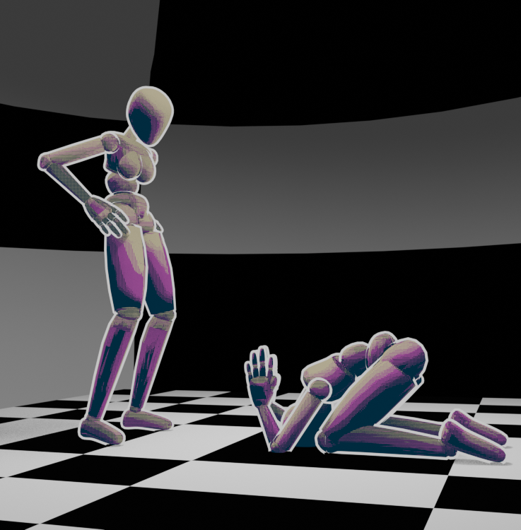 Gay_DHD's tweet photo. YO 

check out this 3d model i made

oh you want it?  Wellll it's your lucky day! Well, tomorrow will be

it'll be up for sale for 15$ tomorrow! 

contains a shapekey setting for changing from male to female, IK and a circle head setting! https://t.co/akfJ1qAJtx