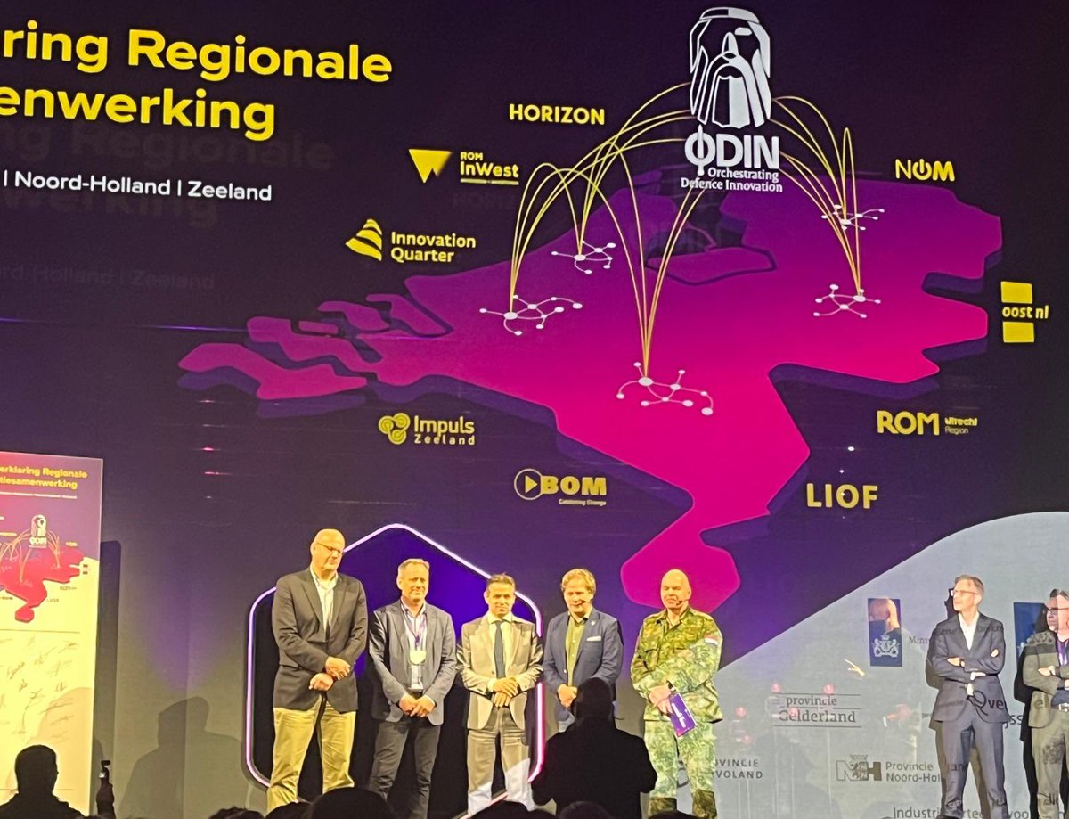 Overeenkomst tussen ministeries van defensie en economie, <a href="/InvestinZeeland/">Impuls Zeeland FDI</a> en <a href="/provzeeland/">Provincie Zeeland</a> om samen te investeren in innovatie. 

#Zeeland #defensie #innovatie