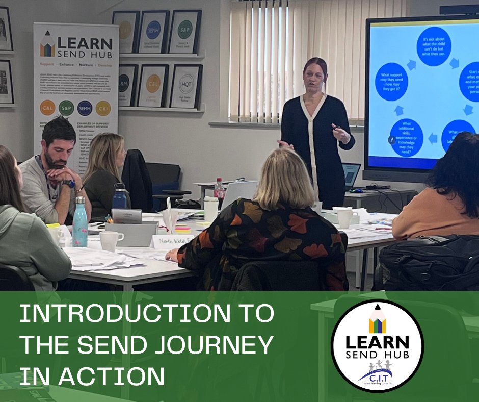 LEARNSENDHub's tweet image. Today we ran our &apos;Introduction to the SEND Journey in Action&apos; session for the first time! Led by SEND Lead Practitioner Jacqui Fulcher, participants explored key stages of the SEND process, alongside our LEARN SEND Hub infographic. Book in for the next one in April!

#SEND #SENCO
