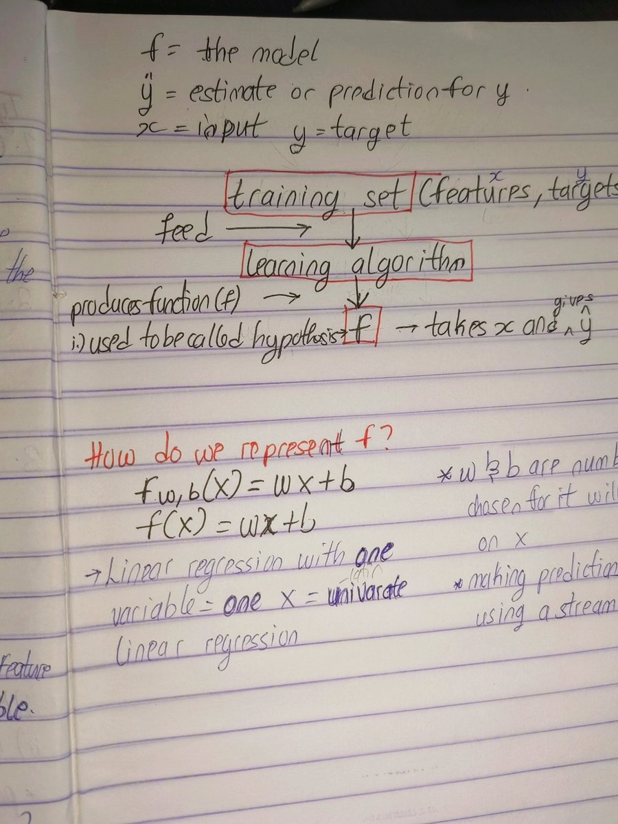 fayomiesther82's tweet image. What did you learn today? 🤔

I studied on linear regression models, they are types of regression models that fits a straight line unto data.  📙 🖋️ 
I&apos;m not done learning tho, my laptop is dead and I&apos;m about to go play football. 😁💃

#machinelearningtutorial