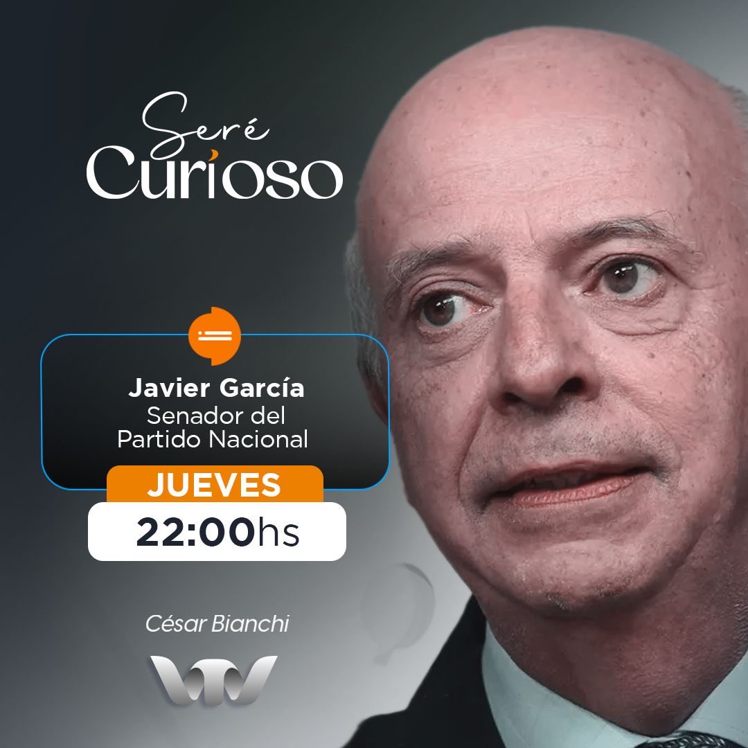 JavierGarcia_Uy's tweet photo. Hoy a las 22:00 hrs estaremos en #SereCurioso con @Chechobianchi, por @VTVuruguay https://t.co/UJjyhcm0Sg