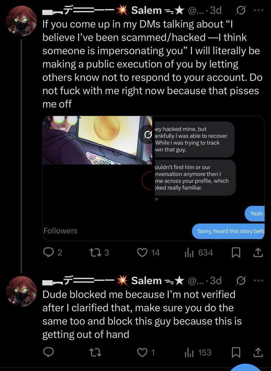 CertifiedL0SR's tweet photo. My art account was falsely suspended from a statement I made about a scammer I made a call out post upon. This image here is my account and has been permanently suspended. For everyone I followed and followed me may follow this one till I get it back. Repost are appreciated! ^^ https://t.co/p0xCBLVVE7